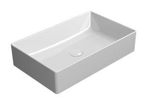 KUBE X 60X37 - Countertop rectangular single ceramic washbasin _ GSI ceramica